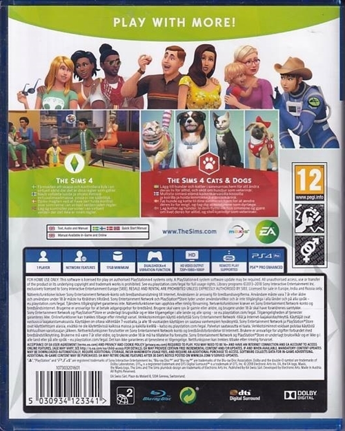 The Sims 4 + Cats and Dogs Bundle - PS4 (B Grade) (Genbrug)